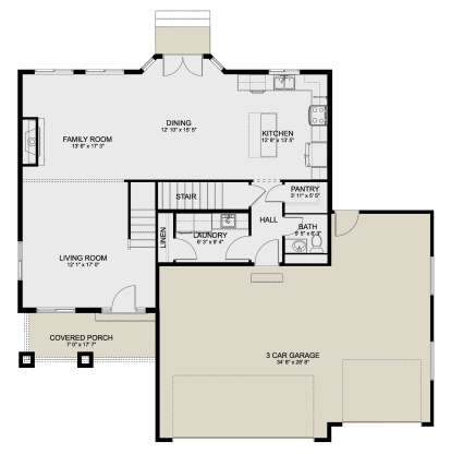 Main Floor for House Plan #2802-00068
