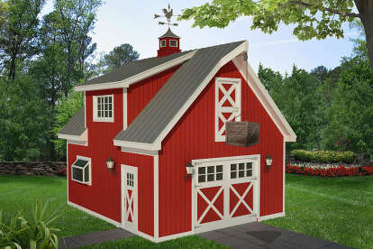 Barn House Plan #940-00219 Elevation Photo
