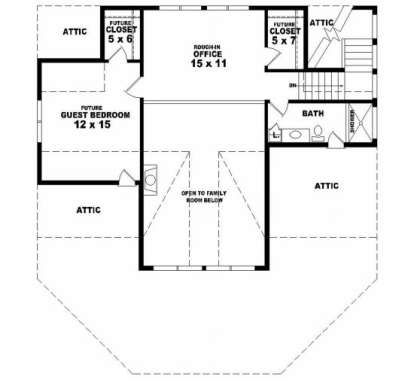 Optional Second Floor for House Plan #053-00213