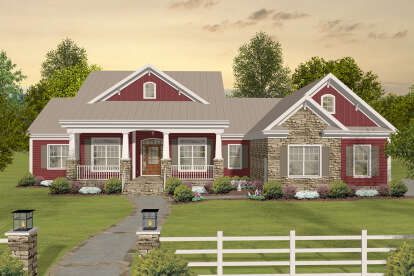 Country House Plan #036-00269 Elevation Photo