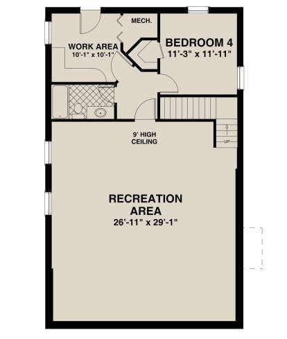 Basement for House Plan #036-00271
