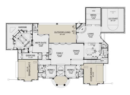Main Floor  for House Plan #5445-00373