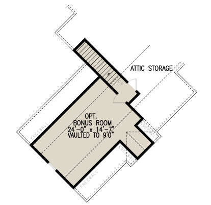 Optional Bonus Room for House Plan #699-00268