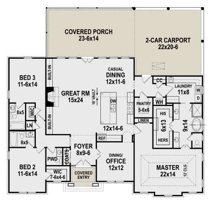 Main Floor for House Plan #4195-00036