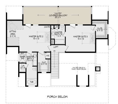 Second Floor for House Plan #940-00241