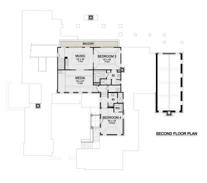 Second Floor for House Plan #5445-00385