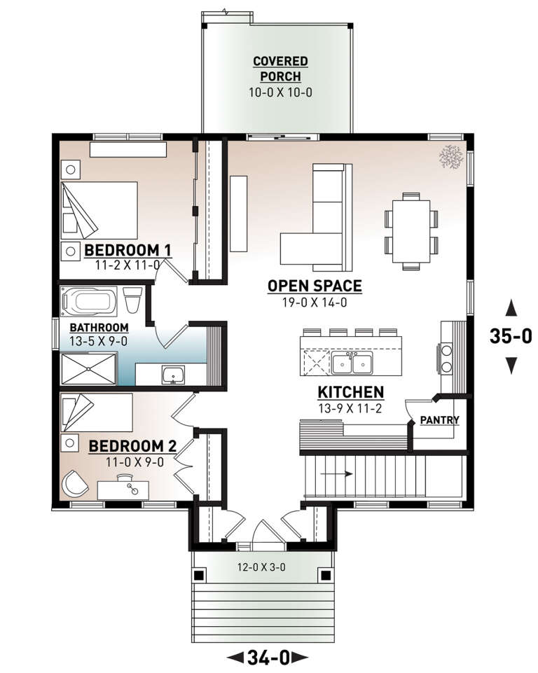 House Plan House Plan #24657 Drawing 1