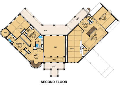 Second Floor for House Plan #5445-00396