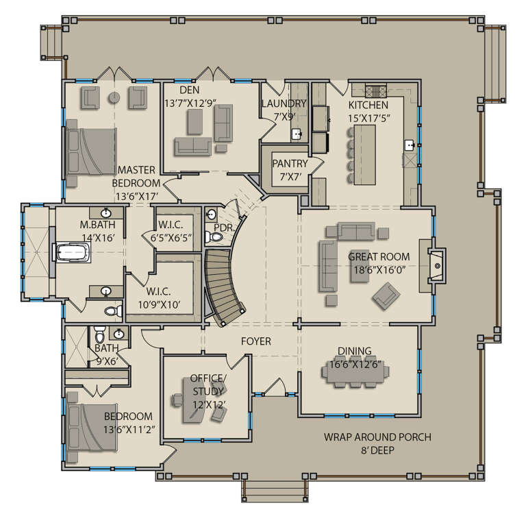 House Plan House Plan #24733 Drawing 1