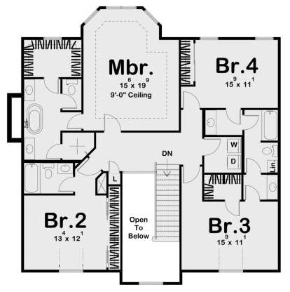 Second Floor for House Plan #963-00443