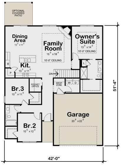 Main Floor for House Plan #402-01656