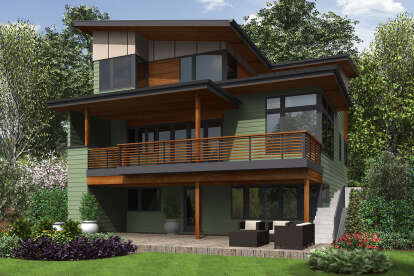 Modern House Plan #2559-00871 Elevation Photo