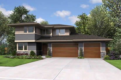 Contemporary House Plan #2559-00873 Elevation Photo