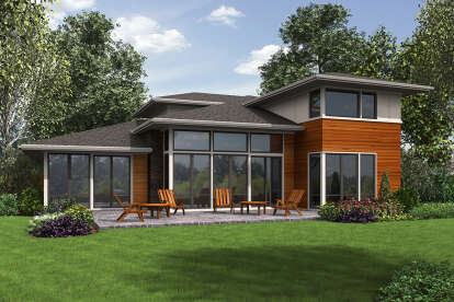 Contemporary House Plan #2559-00879 Elevation Photo