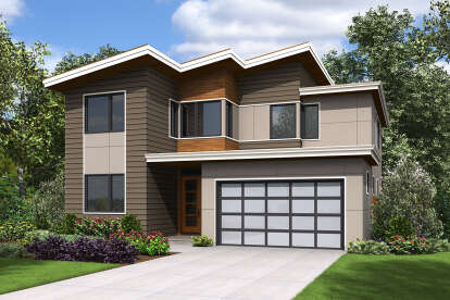 Contemporary House Plan #2559-00891 Elevation Photo