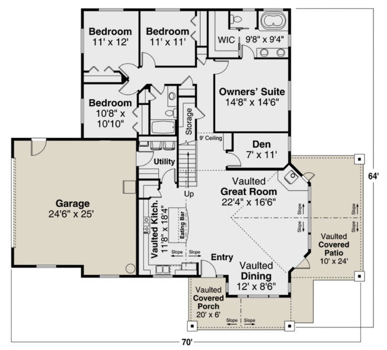 House Plan House Plan #24851 Drawing 1