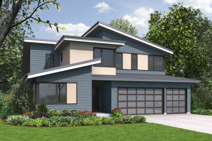 Contemporary House Plan #2559-00896 Elevation Photo