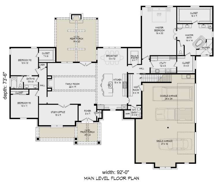 House Plan House Plan #24889 Drawing 1