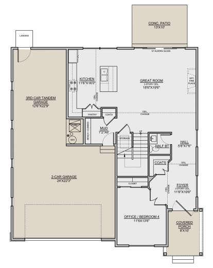 Main Floor for House Plan #7306-00016