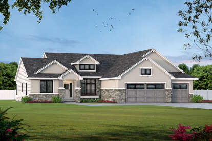 Traditional House Plan #402-01677 Elevation Photo