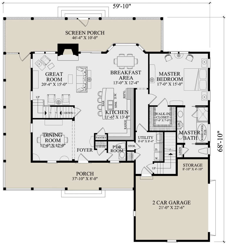 House Plan House Plan #25048 Drawing 1