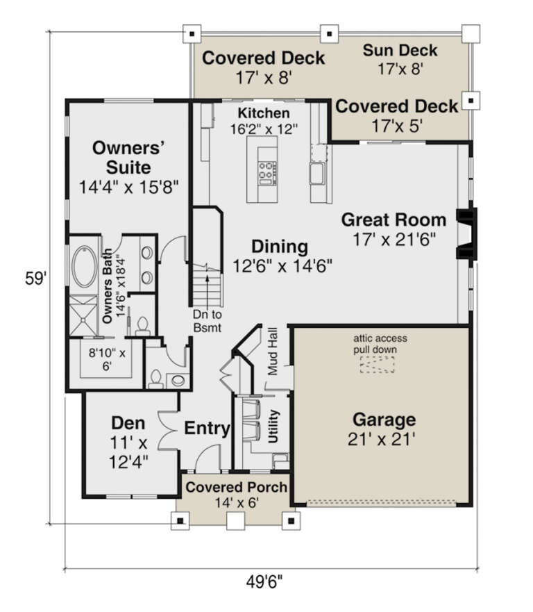 House Plan House Plan #25083 Drawing 1
