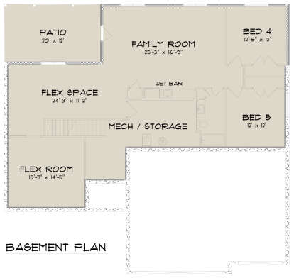 Basement for House Plan #5678-00018