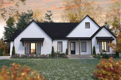 Modern Farmhouse House Plan #034-01284 Elevation Photo