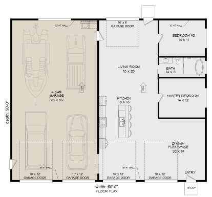 Garage Floor for House Plan #940-00316