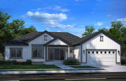 Ranch House Plan #7306-00024 Elevation Photo