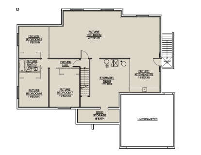 Basement for House Plan #7306-00024