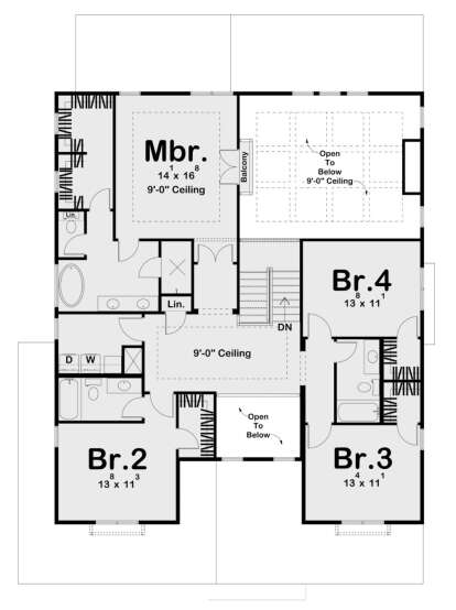 Second Floor for House Plan #963-00501