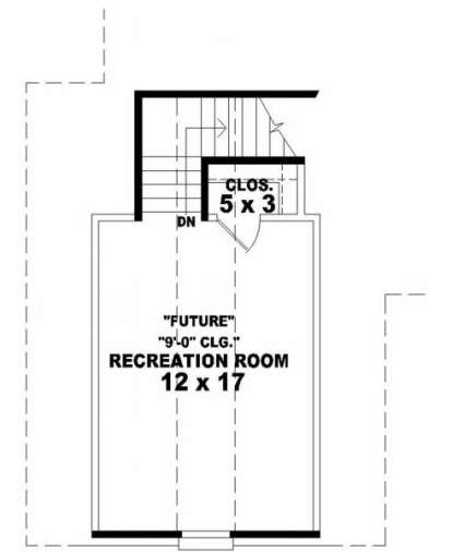 Optional Recreation Floor for House Plan #053-00285