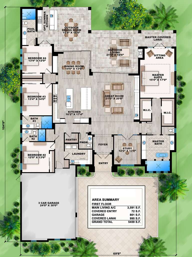 House Plan House Plan #25574 Drawing 1