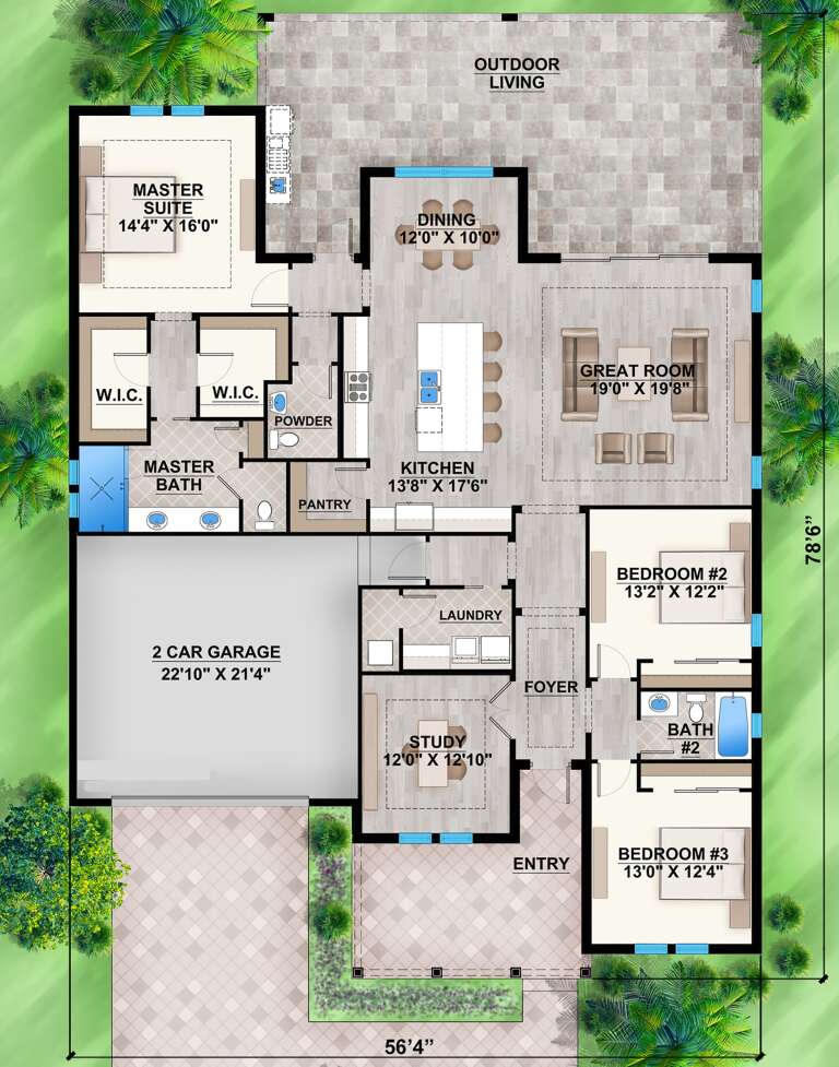 House Plan House Plan #25594 Drawing 1