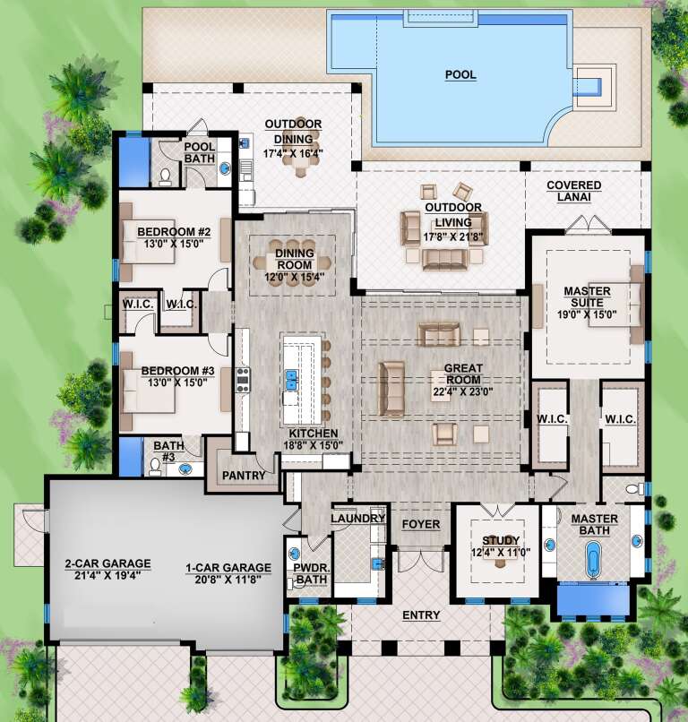 House Plan House Plan #25679 Drawing 1