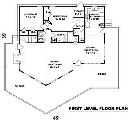 Main Floor for House Plan #053-00301
