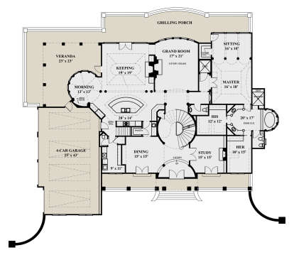 Main Floor for House Plan #4195-00042