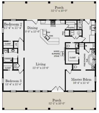 Main Floor for House Plan #3558-00002