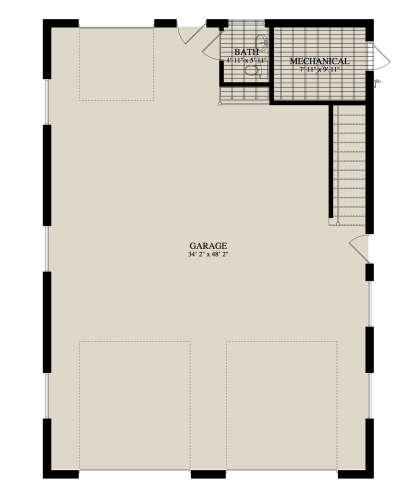 Garage Floor for House Plan #2802-00099