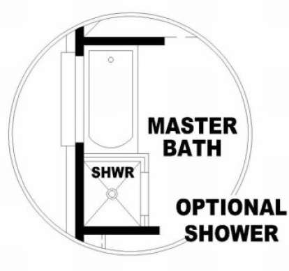 Optional Master Bath for House Plan #053-00321