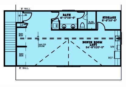 Bonus Room Above Garage for House Plan #8318-00231