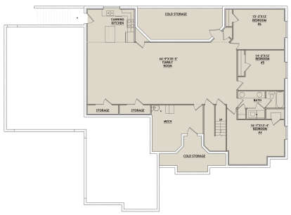 Basement for House Plan #8768-00066