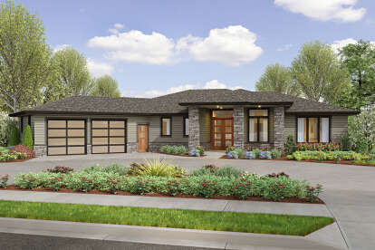 Contemporary House Plan #2559-00942 Elevation Photo