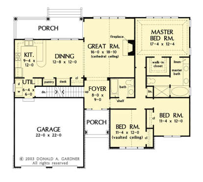 Main Floor  for House Plan #2865-00074