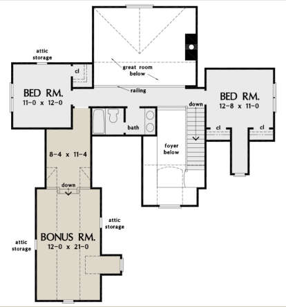 Second Floor for House Plan #2865-00090