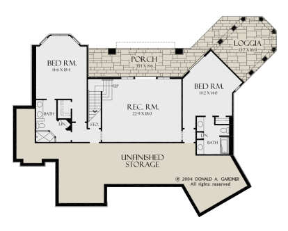 Basement for House Plan #2865-00172