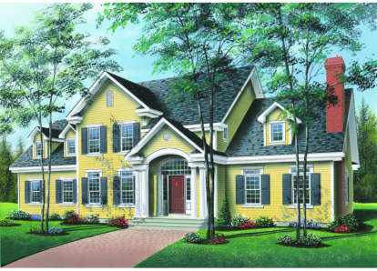 Traditional House Plan #034-00018 Elevation Photo