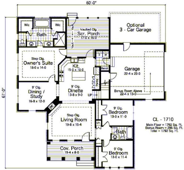 House Plan House Plan #2716 Drawing 1