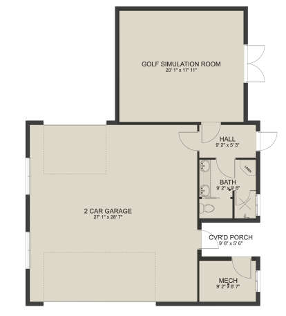 Garage Floor for House Plan #2802-00151